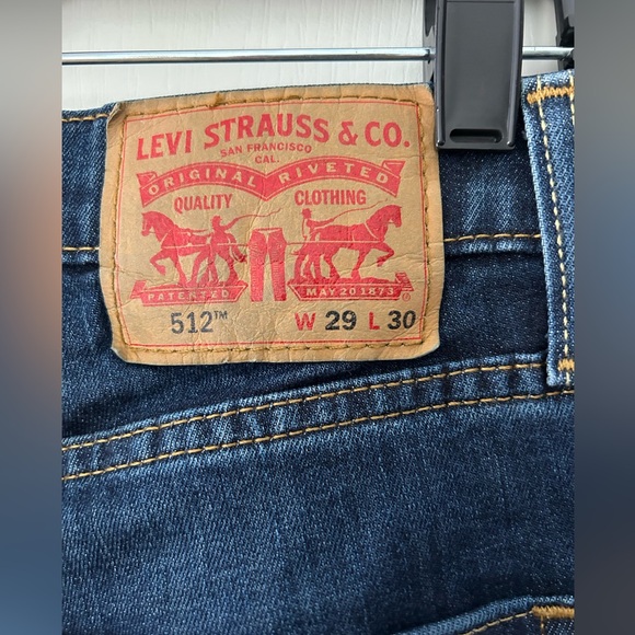 NWOT Levi’s 512 Dark Wash Blue Jeans. Size 29 X 30 - Picture 5 of 9